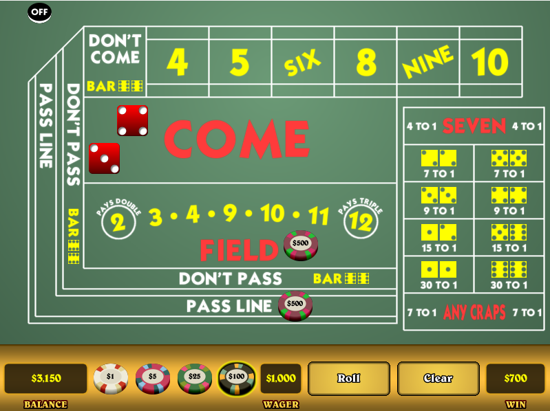 Craps Online Screenshot