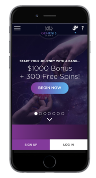 Screenshot of Genesis Casino from iPhone 8 Plus