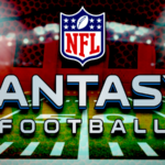 Fantasy Football Logo Football Stitches and Football Field